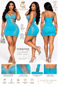 Crystal Blue Night Mini Dress