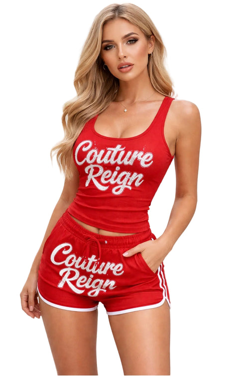 Red Reign Short set